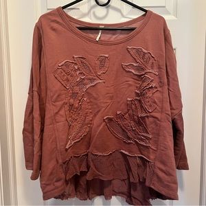 Free People Shirt Burnt orange size medium